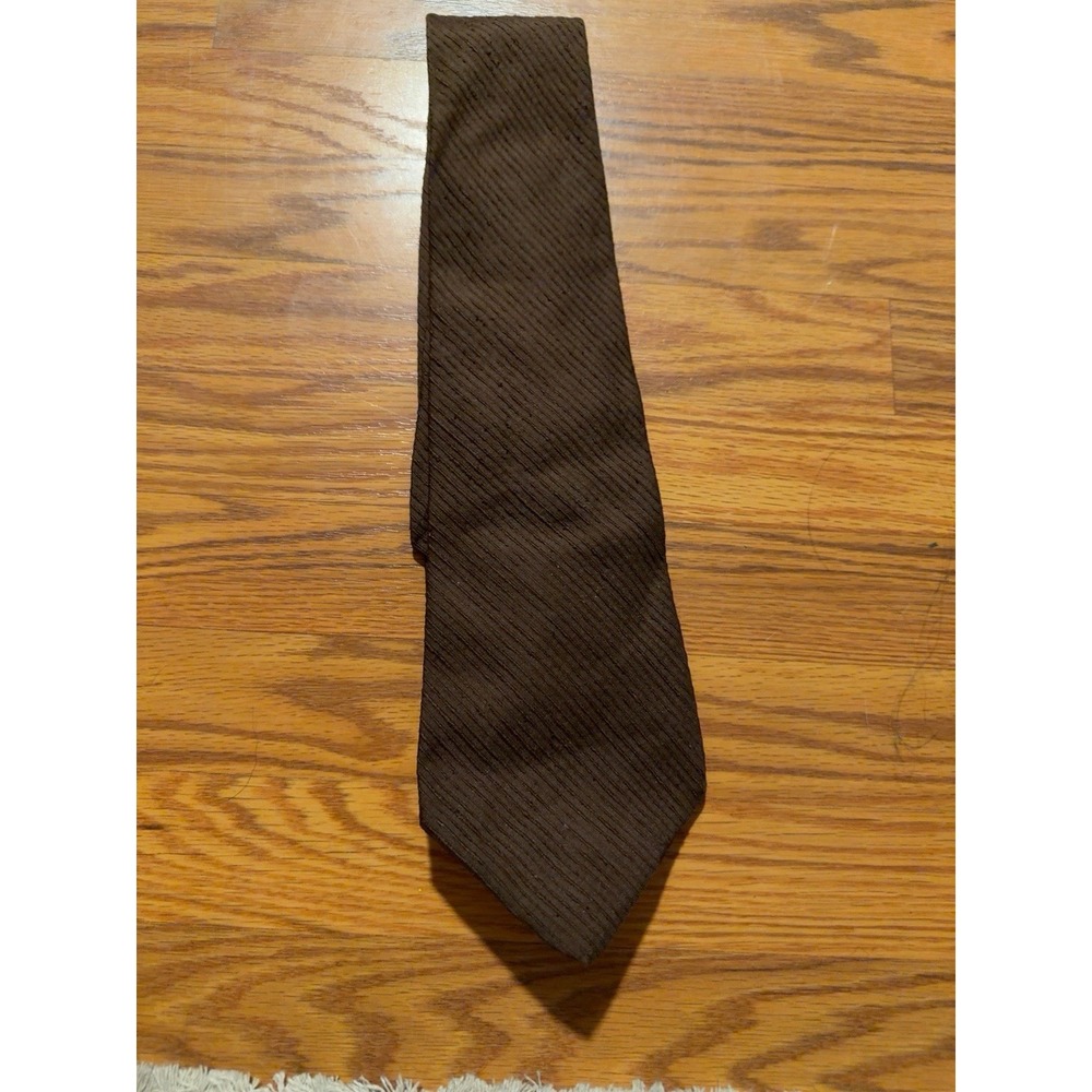 Anticoli Cesare Gloves Brown Textured All Silk Necktie Made in Italy